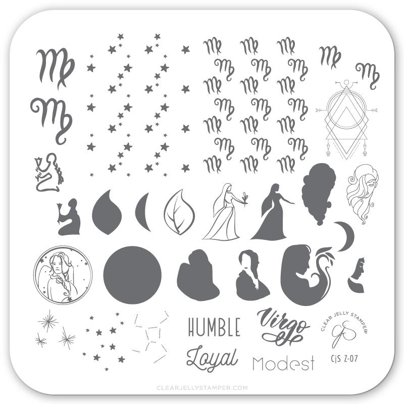 Clear Jelly Stamper- Z-07- Virgo