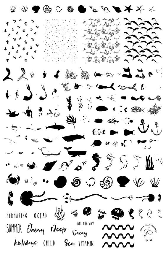 Clear Jelly Stamper- CjS-166- Mermazing