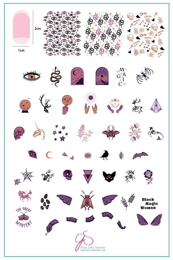 Clear Jelly Stamper- H-58- Mystic Magic