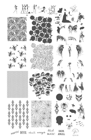 Clear Jelly Stamper- H-59- Dark Angel