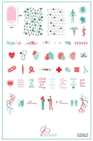 Clear Jelly Stamper- LC-53- Coffee, Scrubs, Rubber Gloves