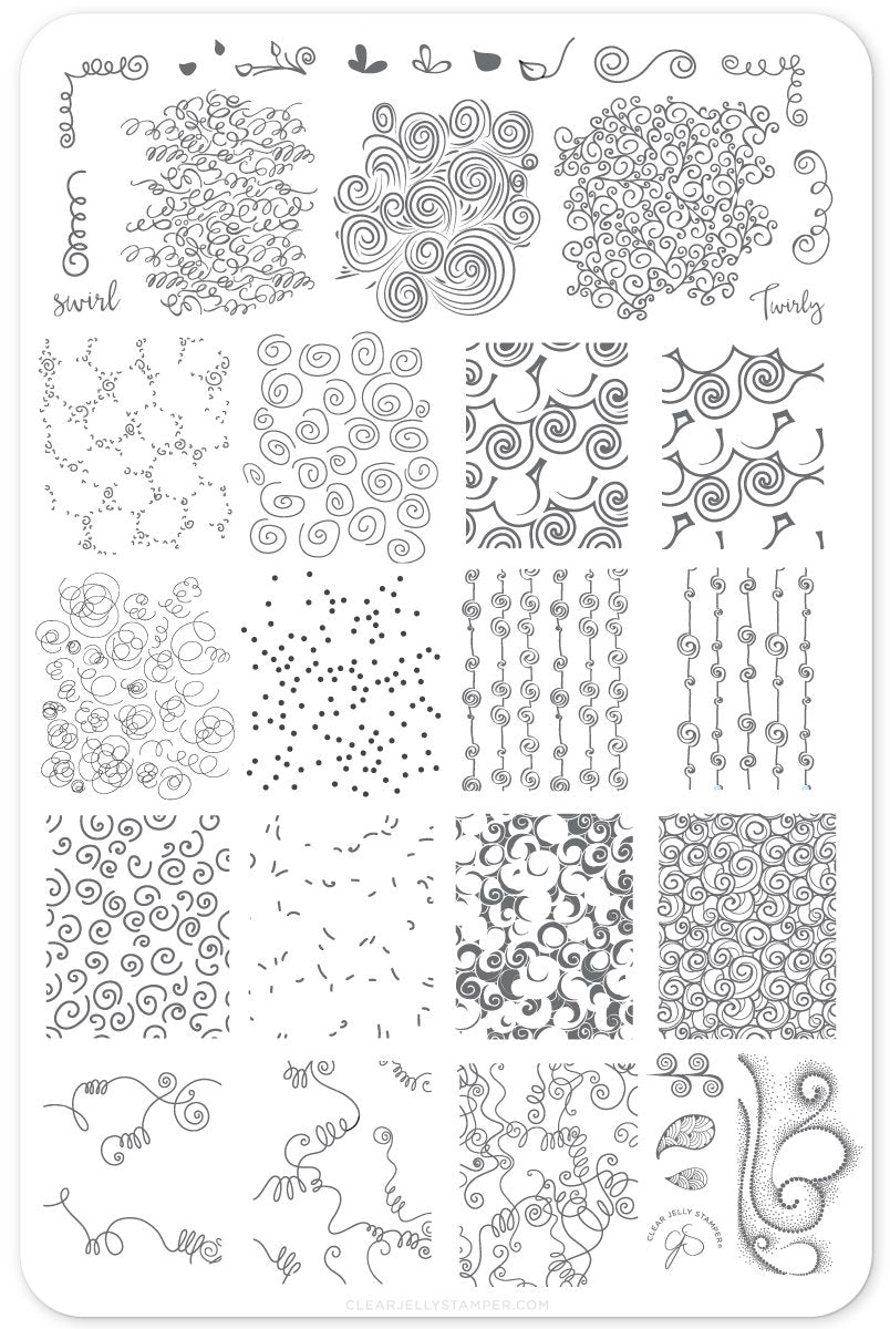 Clear Jelly Stamper- LC-66- For the Love of Swirls