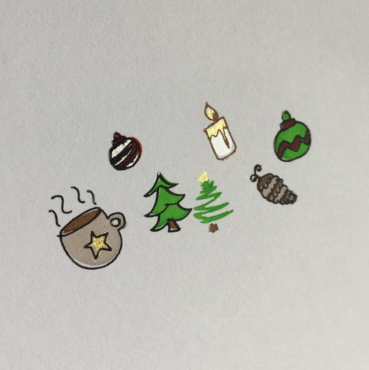 Clear Jelly Stamper- C-06- Cappuccino & Candles