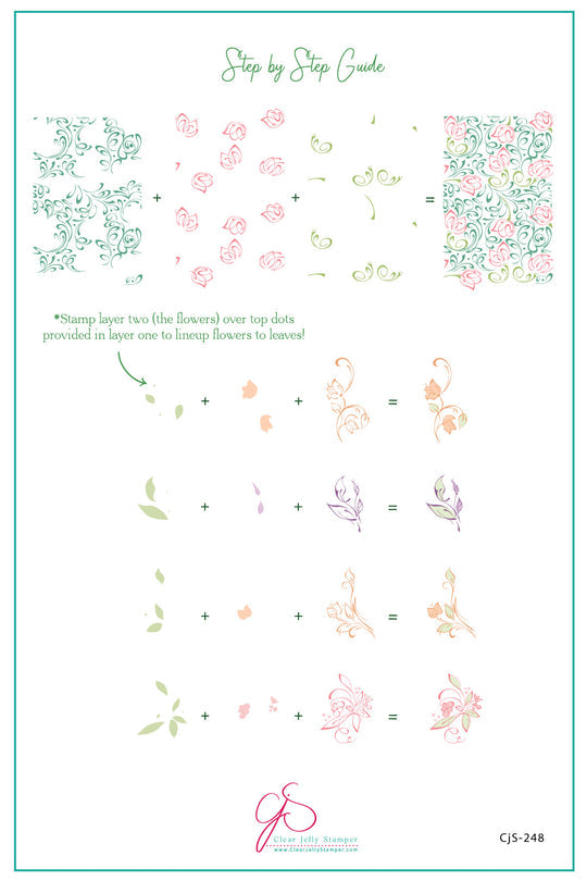 Clear Jelly Stamper- CjS-248- Name that Plate (Garden Swirl)