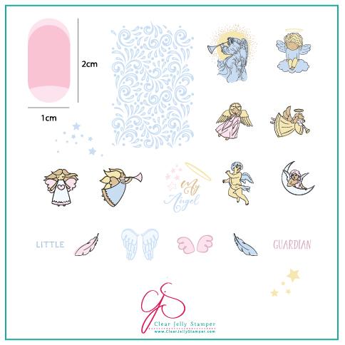 Clear Jelly Stamper- C-37- Angelic
