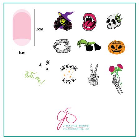 Clear Jelly Stamper- H-40- Bite Me!