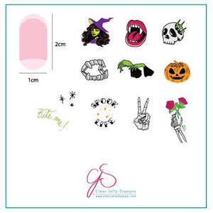 Clear Jelly Stamper- H-40- Bite Me!