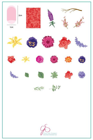 Clear Jelly Stamper- LC-13- Rose's Floral Garden