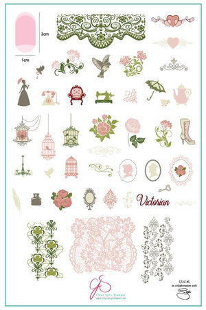Clear Jelly Stamper- LC-45- Suzie's Victorian Plate