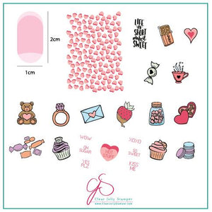 Clear Jelly Stamper- V-23- Sweets & Treats