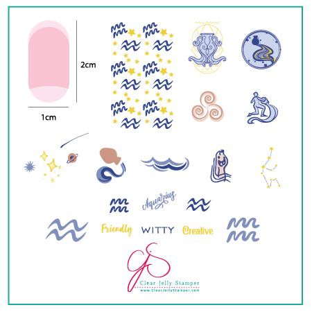 Clear Jelly Stamper- Z-12- Aquarius