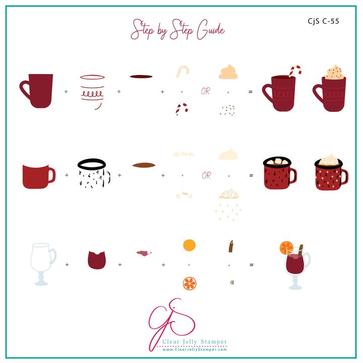 Clear Jelly Stamper- C-55- Cozy Bevvys