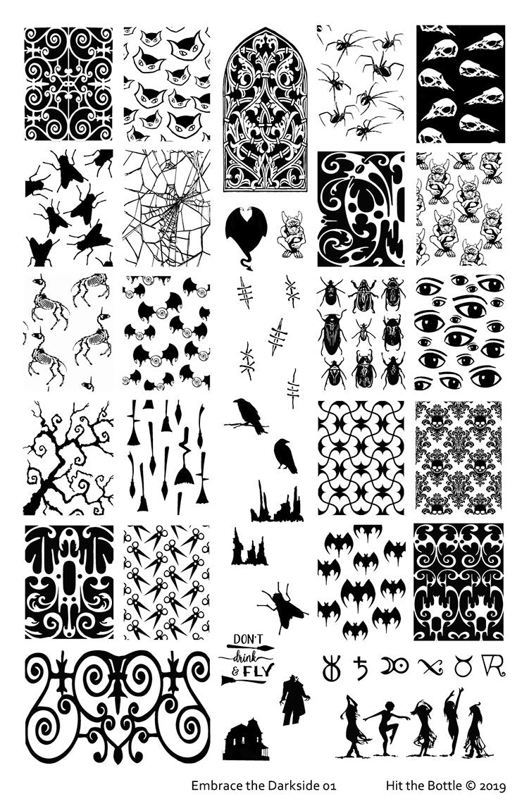 Hit the Bottle- Stamping Plate- Embrace the Darkside 01