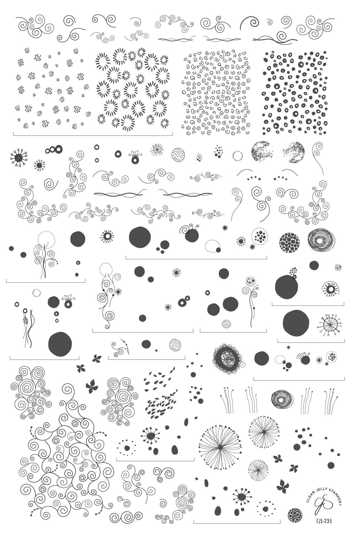 Clear Jelly Stamper- CjS-235- Feeling Vine