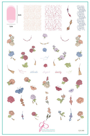 Clear Jelly Stamper- CjS-240- Floral Tassel