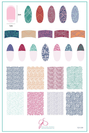 Clear Jelly Stamper- CjS-228- French-Textile 2