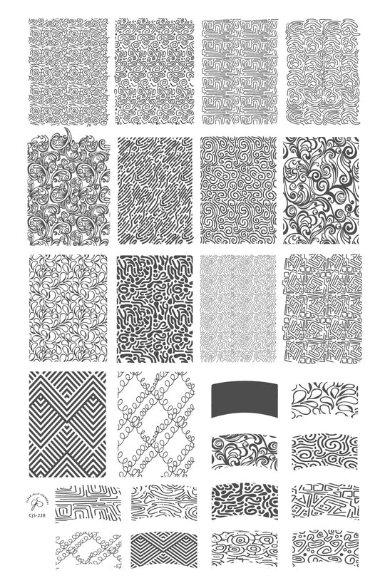 Clear Jelly Stamper- CjS-228- French-Textile 2