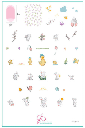 Clear Jelly Stamper- H-76- Fuzzy Easter