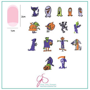 Clear Jelly Stamper- H-46- Spooky Tunes