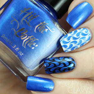 Hit the Bottle "A Bolt from the Blue" Stamping Polish