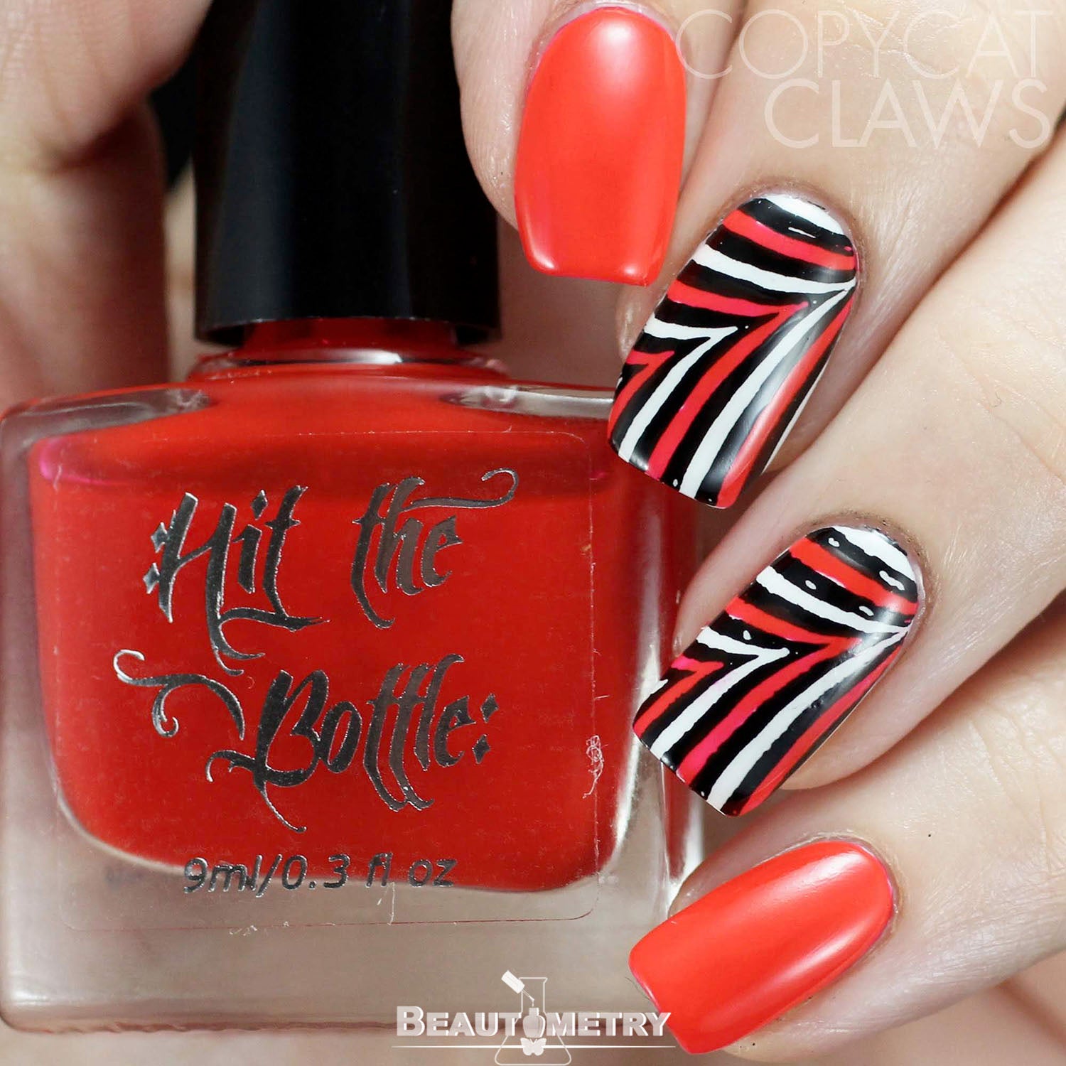 hit the bottle red jelly nail polish
