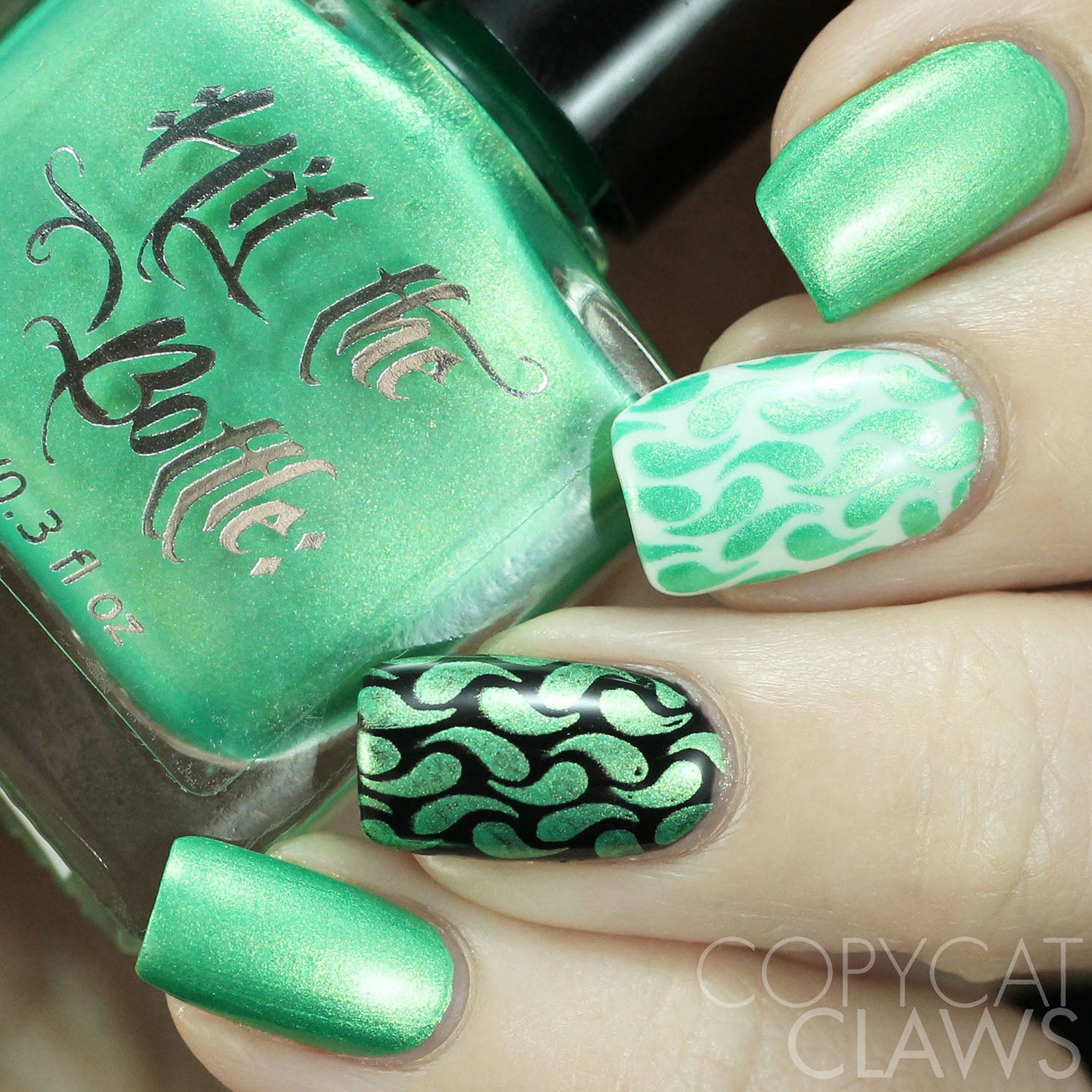 sweet child lime stamping nail polish