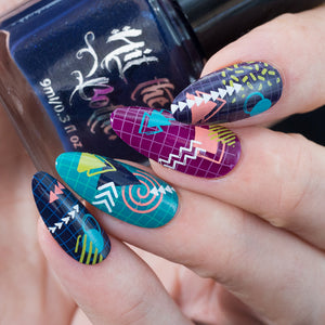 Hit the Bottle- Stamping Plate- Retro Patterns 80's and 90's