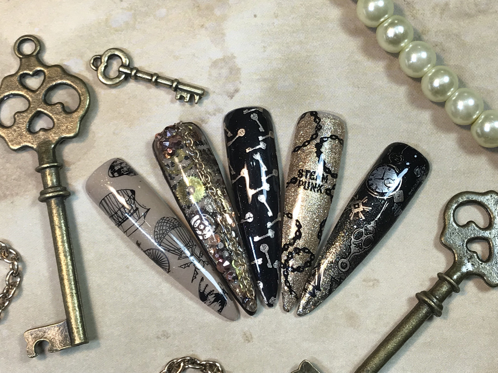 Clear Jelly Stamper- LC-46- Vintage Steampunk