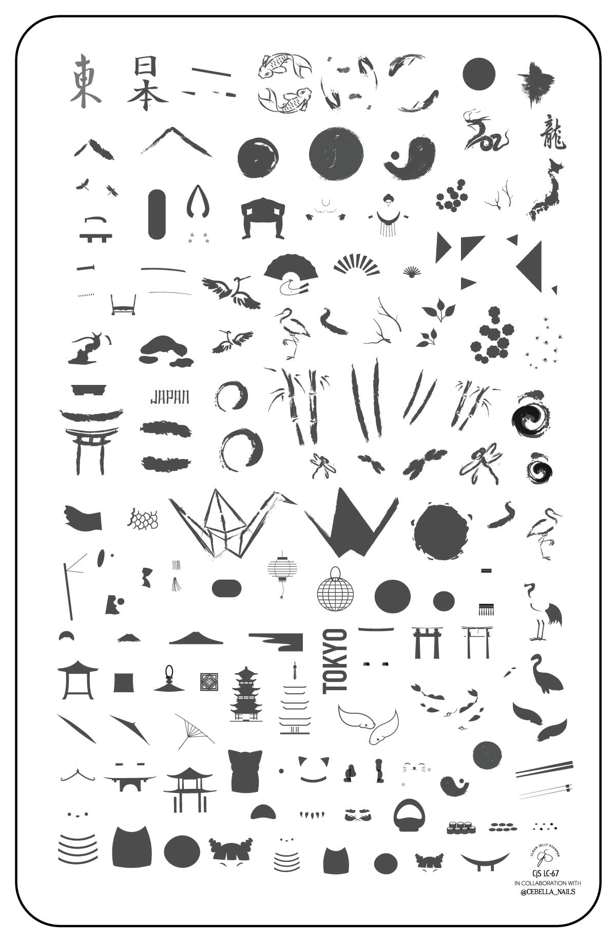 Clear Jelly Stamper- LC-67- A Taste of Tokyo