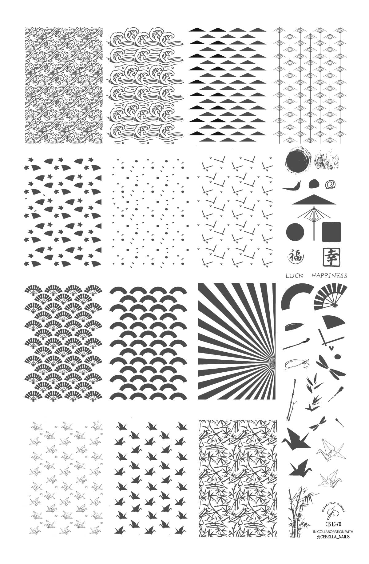 Clear Jelly Stamper- LC-70- Luck and Happiness