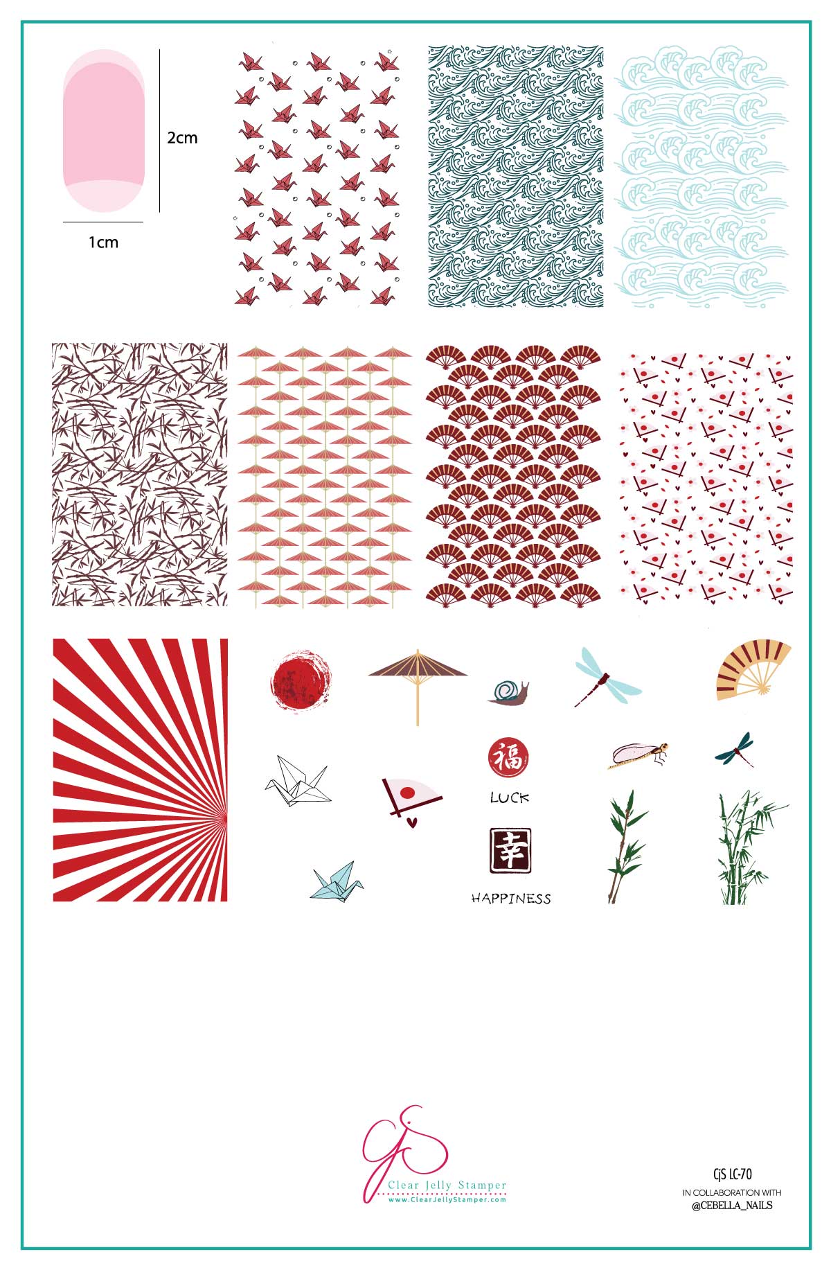 Clear Jelly Stamper- LC-70- Luck and Happiness