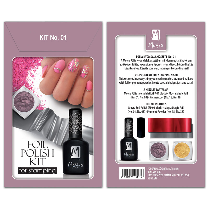 Moyra Foil Polish Kit for Stamping No. 01