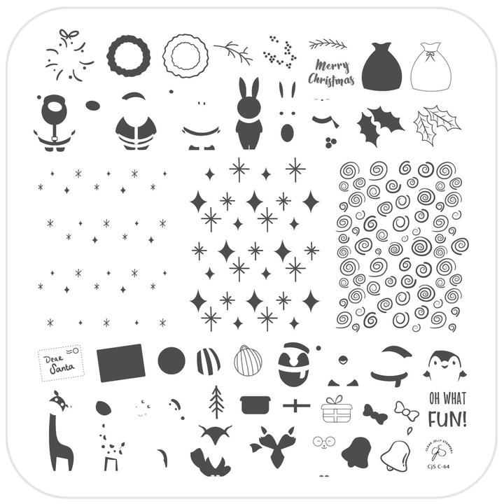 Clear Jelly Stamper- C-64- Oh, What Fun!