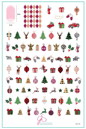Clear Jelly Stamper- C-74- Patterned Holidays 2.0