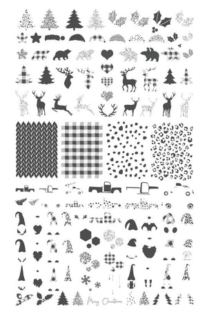 Clear Jelly Stamper- C-60- Patterned Holidays