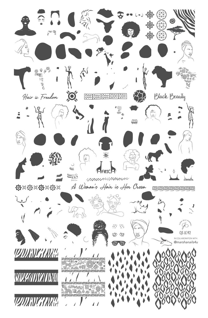 Clear Jelly Stamper- LC-92- Pride of Black Beauty