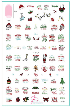 Clear Jelly Stamper- C-68- Sassy Christmas