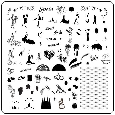 Clear Jelly Stamper- LC-64- Viva Espana