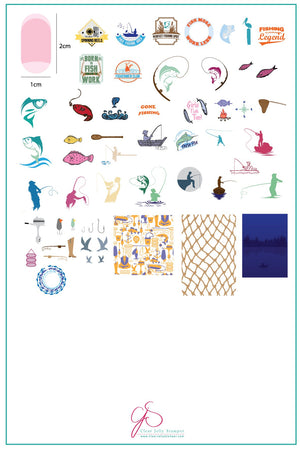 Clear Jelly Stamper- LC-54- Catch of the Day