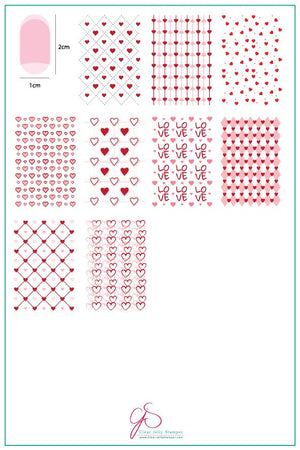 Clear Jelly Stamper- V-21- Wallpaper- LOVE!