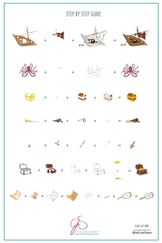 Clear Jelly Stamper- LC-88- Sunken Treasure