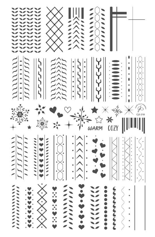Clear Jelly Stamper- CjS-218- Sweater Textures
