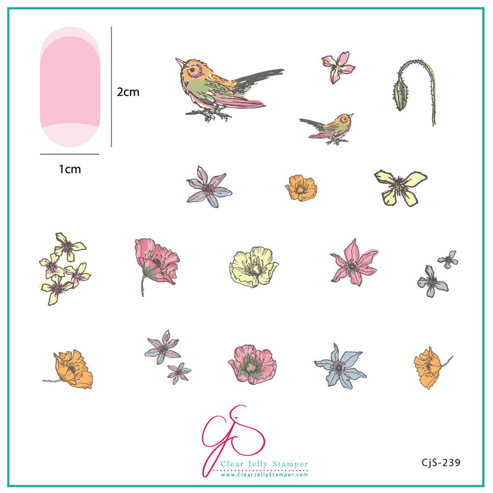 Clear Jelly Stamper- CjS-239- Sweet Tweet