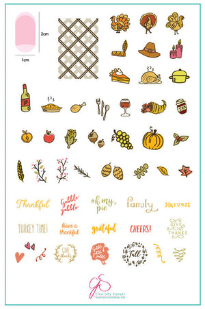 Clear Jelly Stamper- H-15- Give Thanks!