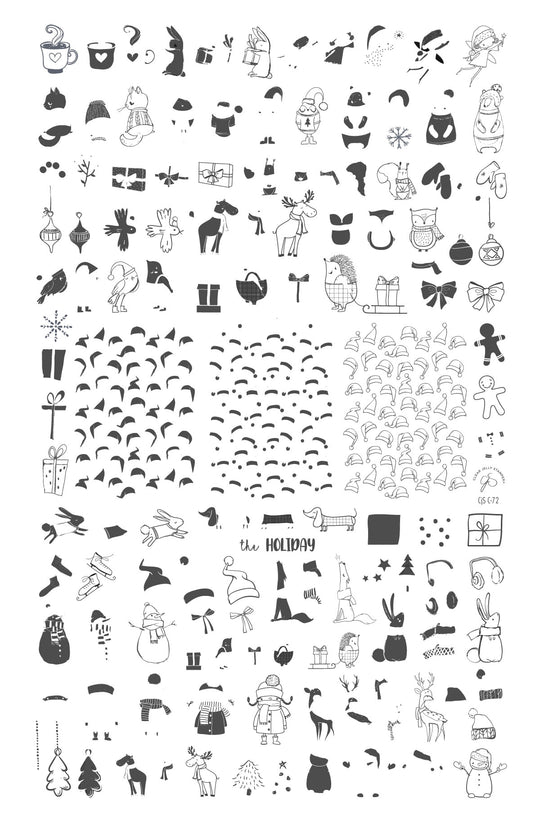 Clear Jelly Stamper- C-72- The Holiday