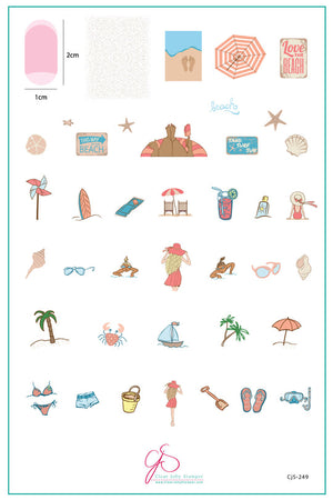 Clear Jelly Stamper- CjS-249- This Way to the Beach