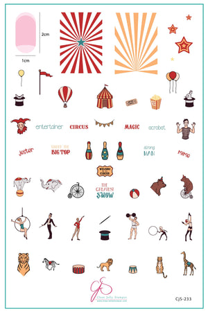 Clear Jelly Stamper- CjS-233- Under the Big Top