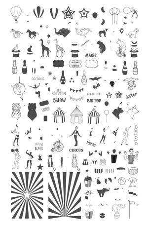 Clear Jelly Stamper- CjS-233- Under the Big Top