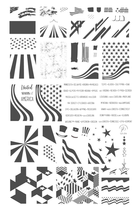 Clear Jelly Stamper- CjS-256- United States of America