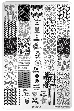 Hit the Bottle- Stamping Plate- Stitchcraft